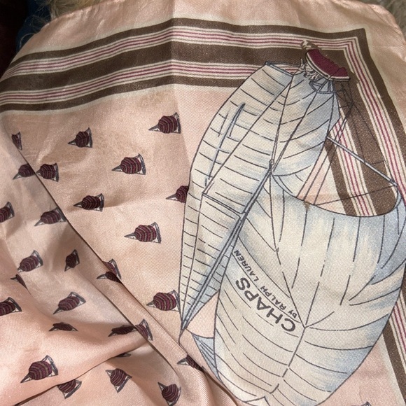 Chaps Ralph Lauren Vintage Pocket Square Silk - Picture 2 of 7